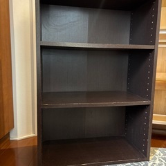 3段カラーボックス　ブラウンの画像