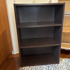 3段カラーボックス　ブラウンの画像