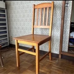 ダイニングチェア　木製　三脚セットの画像