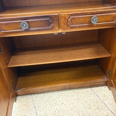 《リユースマン倉敷》カリモクTEL台 ブラウン 電話台の画像