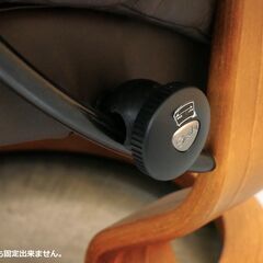≪zyt2517ジ≫ EKORNES/エコーネス ストレスレス パーソナルチェア オットマン付属 現状品 ダークブラウン系/1人掛け/中古家具/宮城県仙台市 71016-04の画像