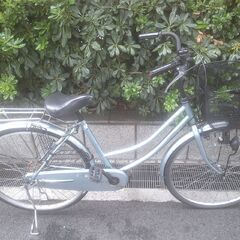整備済み中古自転車　26インチ　税別￥8.980-　軽快車　グリーン1026の画像