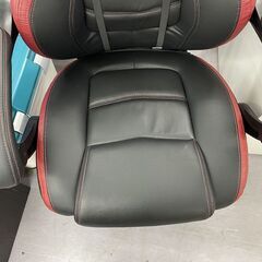 YAMAZEN eスタイルチェア ESC-896 リクライニングチェア フットレスト付き ブラック×レッド メッシュ 札幌市手稲区の画像