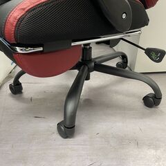 YAMAZEN eスタイルチェア ESC-896 リクライニングチェア フットレスト付き ブラック×レッド メッシュ 札幌市手稲区の画像