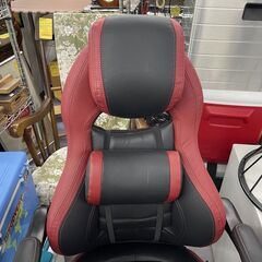 YAMAZEN eスタイルチェア ESC-896 リクライニングチェア フットレスト付き ブラック×レッド メッシュ 札幌市手稲区の画像