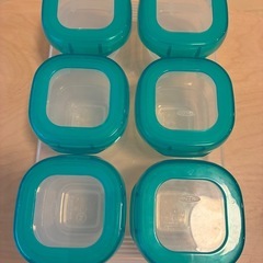 OXO(オクソー) ベビーブロック フリーザーコンテナ ティール 6個入りの画像