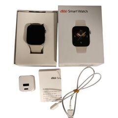 【初期化済】au スマートウォッチ ASW2501W 　付属品完備　ホワイトの画像