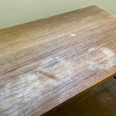 ローテーブル：ウッド（木目）、アイアンの画像