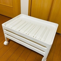 ニトリ　ランドリー 収納 ラック カナスタ 3段(ホワイト) 幅48×奥行34×高さ101cm   の画像