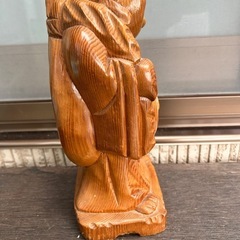 七福神　布袋さん　木彫りの画像
