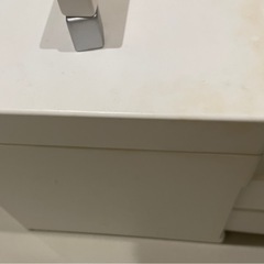 メイクボックス　引き出しミラー付き　ホワイト　25cm の画像