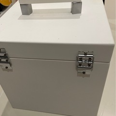 メイクボックス　引き出しミラー付き　ホワイト　25cm の画像