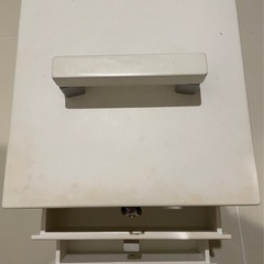 メイクボックス　引き出しミラー付き　ホワイト　25cm の画像