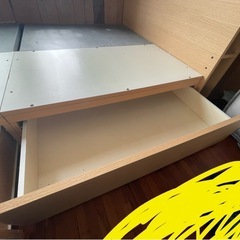 🉐ベッドフレーム🉐セミダブル　シングル　 ベッド　寝具　マットレス　ベット　収納付き　引き出し付き
の画像