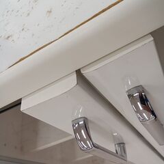 リユースのサカイ栃木店★ジモティ割あり★  収納棚 ホワイト W87.5×D35×H93 クリーニング済み TC11309の画像