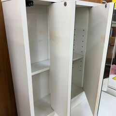 ✨️ジモティー割引✨️【ジャングルジャングル堺初芝店】　不二貿易　ドレッサー　ホワイト　幅(W)602mm × 奥行(D)390mm × 高さ(H)1303mm　堺市（東区　西区　北区　南区　堺区　美原区）高石市　泉大津市　忠岡町　和泉市　松原市　大阪狭山市の画像