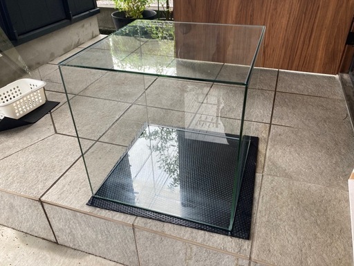 キューブ水槽45㎝×45㎝×45㎝、アクアリウム、小動物、水槽、オールガラス