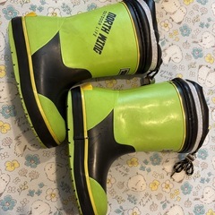 キッズ 長靴 19cm グリーン/ブラック の画像