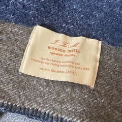 BasShu バッシュ IZM woolen mills ブランケット　約180×130 　大型の画像