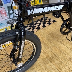 🚲通勤🪇通学🚲HUMMER ファットバイク FAT BIKE 20インチ 折りたたみ自転車 20×3.0極太タイヤ 6段変速搭載 通勤 通学 街乗り ハマー FDB206FAT-BIKE 美品✨NO.2144Fの画像