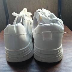 新品 26cm メンズ スニーカー ホワイト 厚底 シューズ 普段着 識別番号:【T440-S】の画像