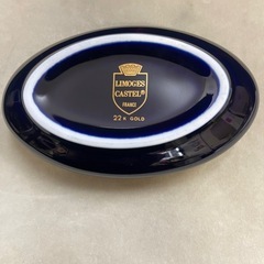 リモージュ Castel 紺色 小物入れ 金彩 フランス製の画像