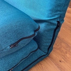 美品】2人掛け３way 座椅子　ローソファベッド 日本製  14段階角度調整 折りたたみの画像