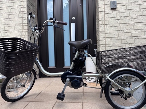 パナソニック 電動アシスト三輪車 ビビライフ BE-ELR833T バッテリー充電器付き 前後カゴ付き