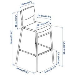 ハイテーブル　ハイチェアセット　IKEAの画像