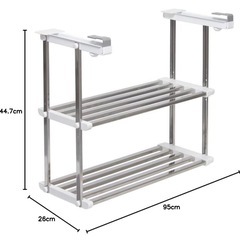 未使用　キッチン　吊り下げ　収納　ラック　水切りの画像