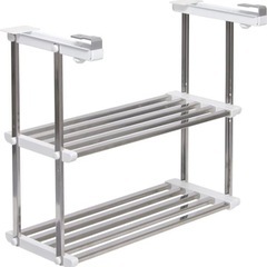 未使用　キッチン　吊り下げ　収納　ラック　水切りの画像