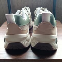 新品 26.5cm メンズ スニーカー ホワイト 厚底 シューズ 普段着 識別番号:【T445-S】の画像