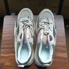 新品 26.5cm メンズ スニーカー ホワイト 厚底 シューズ 普段着 識別番号:【T445-S】の画像