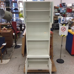 【早い者勝ち】キッチンボード  レンジボード 食器棚 カップボード 組立家具 幅60cm：ホワイトの画像