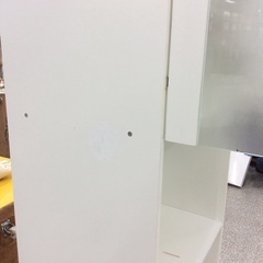 【早い者勝ち】キッチンボード  レンジボード 食器棚 カップボード 組立家具 幅60cm：ホワイトの画像