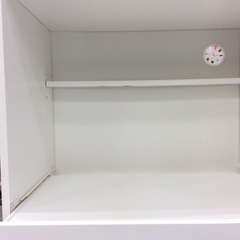 【早い者勝ち】キッチンボード  レンジボード 食器棚 カップボード 組立家具 幅60cm：ホワイトの画像