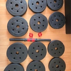 ダンベル10×2kg 腹筋ローラーの画像