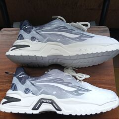 新品 26cm メンズ スニーカー ホワイト 厚底 シューズ 普段着 識別番号:【T446-S】の画像