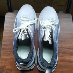 新品 26cm メンズ スニーカー ホワイト 厚底 シューズ 普段着 識別番号:【T446-S】の画像