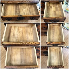 時代箪笥 和箪笥 小ぶり 小引出し 金具 整理箪笥 収納の画像