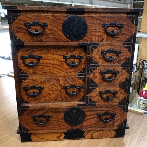 楽天市場】希少 銭函 小箪笥 リメイク品 1点物 明治モダン 時代箪笥 和箪笥 小ぶり 小引出し 金具 整理箪笥 収納