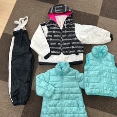 ②110 まとめ売り　女の子　冬服　スキーウェア　モコモコ  トップス  ふわふわ　ワンピース　長袖　キッズ 　の画像