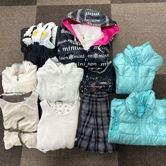②110 まとめ売り　女の子　冬服　スキーウェア　モコモコ  トップス  ふわふわ　ワンピース　長袖　キッズ 　の画像