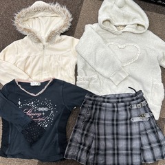 ②110 まとめ売り　女の子　冬服　スキーウェア　モコモコ  トップス  ふわふわ　ワンピース　長袖　キッズ 　の画像