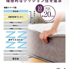 アイリスプラザ　スプリングマットレセミダブル
の画像