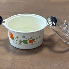【新品　未使用】ホーロー　両手鍋の画像