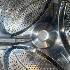 ES‑S7D‑WL 19年製 SHARP シャープドラム式洗濯乾燥機 洗濯7kg 乾燥3.5kg プラズマクラスター ヒーターセンサー乾燥 左開き ドラム式洗濯機 中古家電 洗濯機 洗乾機 washer dryer drum type left opening 7kg 3.5kg reuse recycleの画像