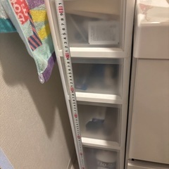 白い隙間収納(スリムラック４段)の画像