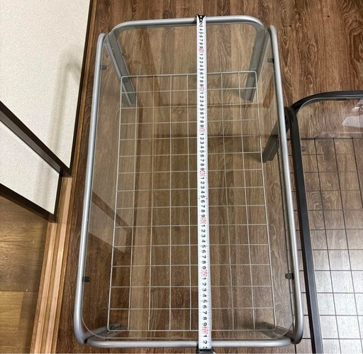 ブラックのみ【昭和・平成レトロ】当時物　ガラステーブル
