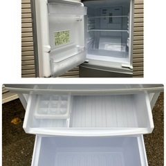 お勤め品🍵【SHARP】 どっちもドア！2ドア冷蔵庫 2016年 SJ-D14B-S 🟢の画像